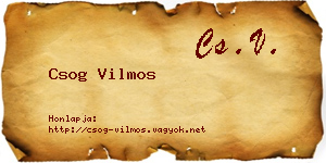 Csog Vilmos névjegykártya