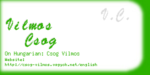 vilmos csog business card